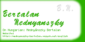 bertalan mednyanszky business card